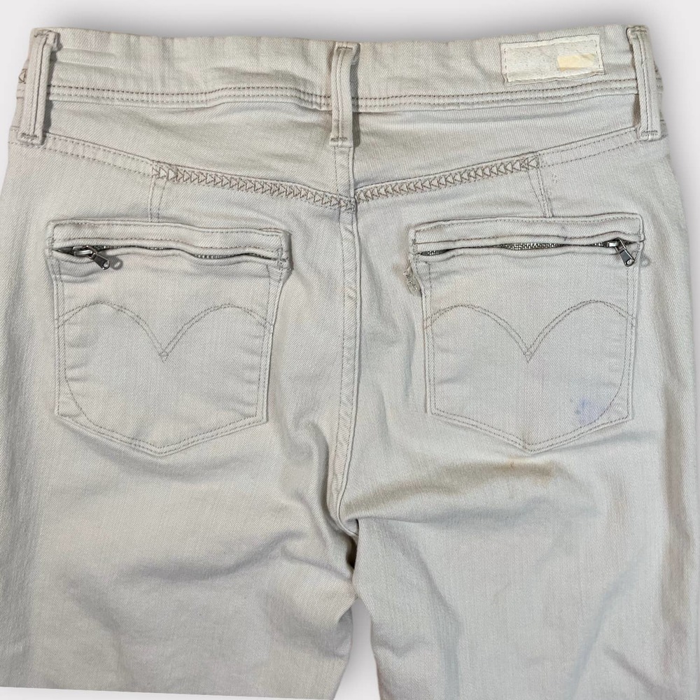 Levis (27) Demi Curve Jean Ecru Classic Rise Slim Leg - Picture 4 of 6